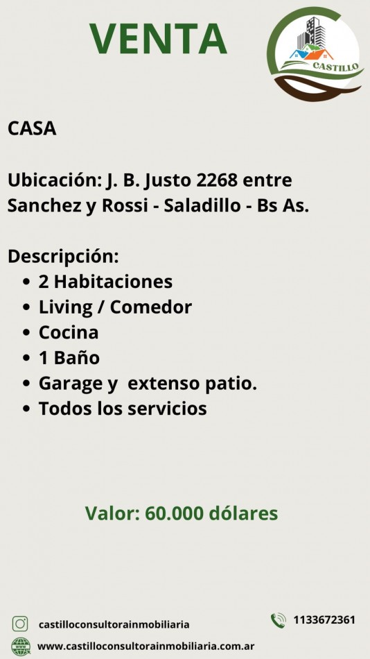 Casa 4 amb - Saladillo