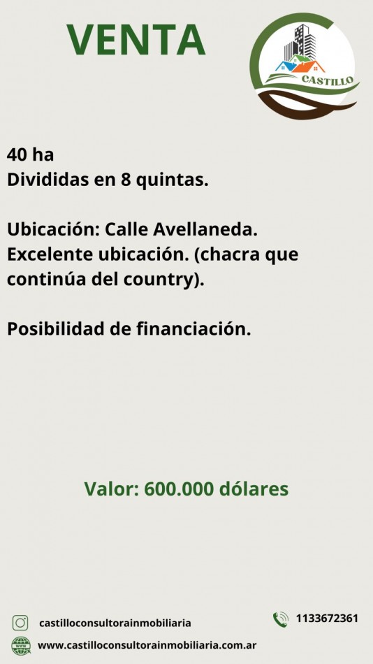 40 ha subdivididas - Olavarria