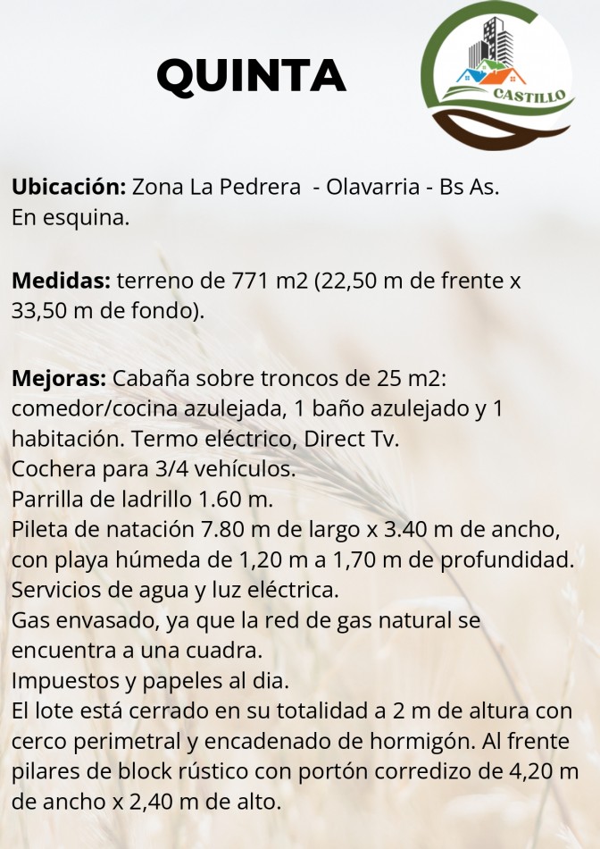 Casa Quinta - Olavarria