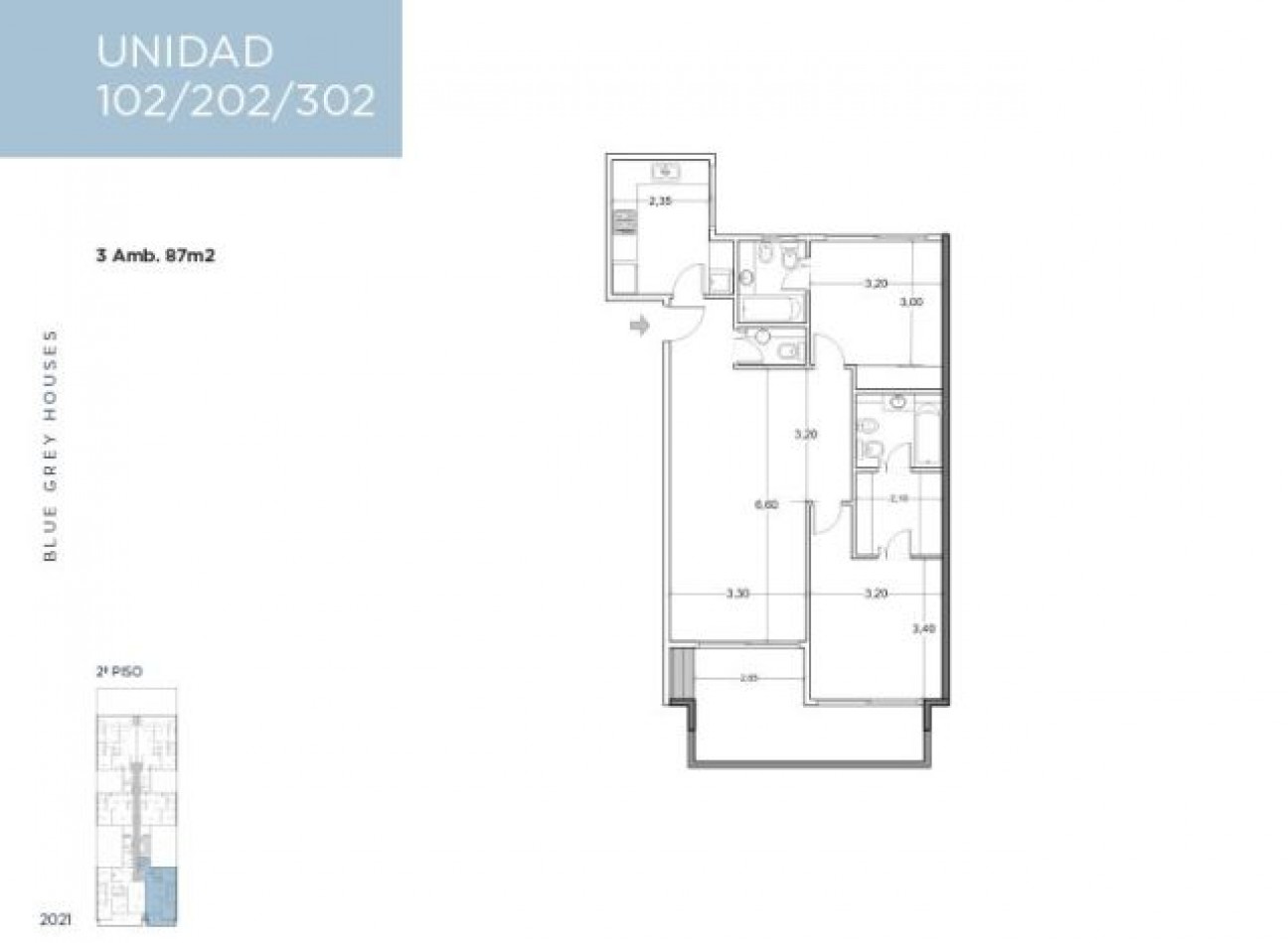 Proyecto muy luminoso y con amplios ambientes Balcones aterrazados, jardin o terrazas propias todos con parrilla