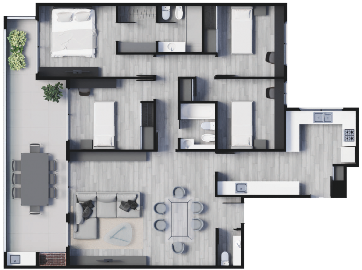 Lanzamiento proyecto PLAZA ECHEVERRIA - 3 con balcones aterrazados - FULL AMENITIES