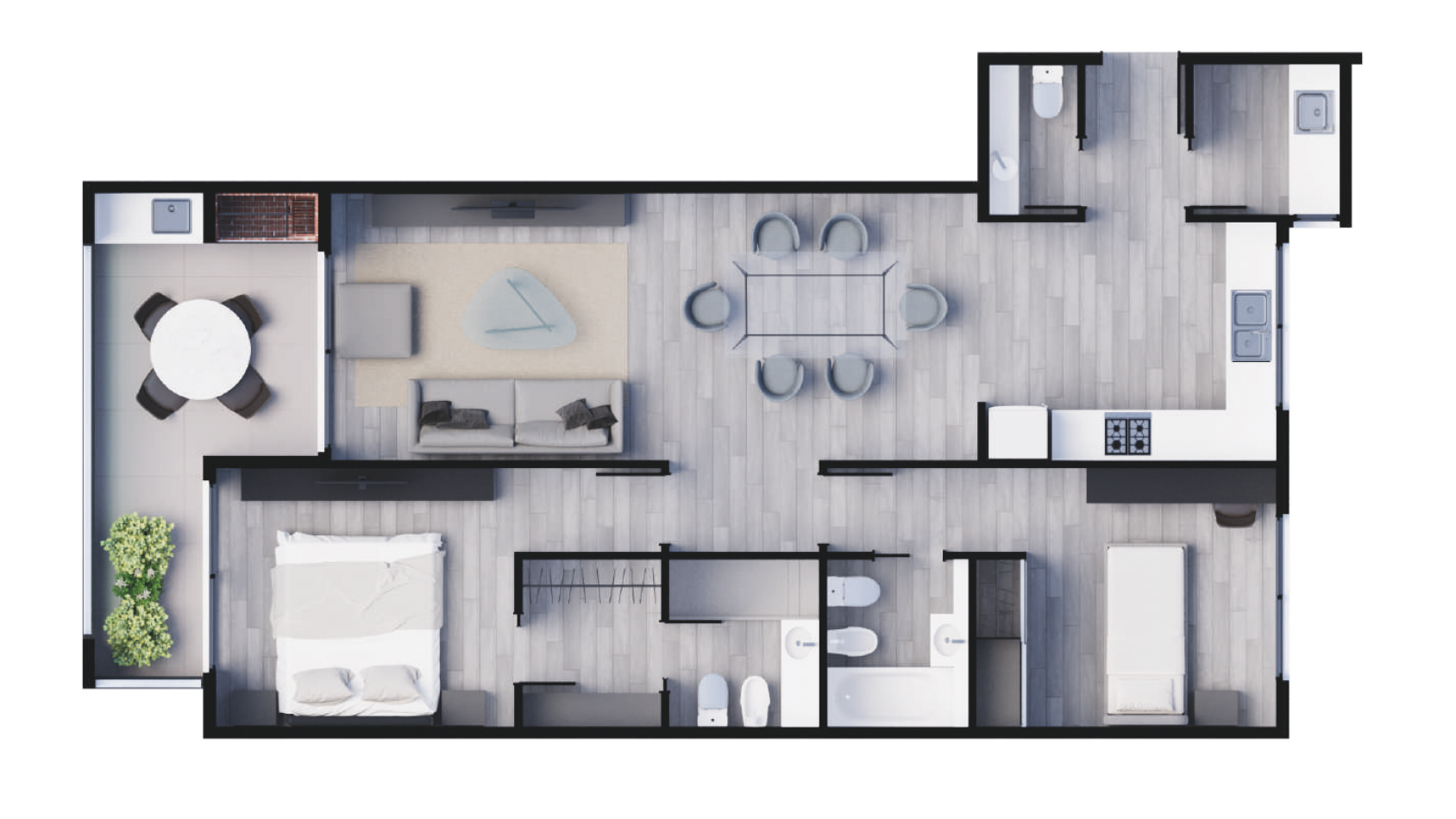 Lanzamiento proyecto PLAZA ECHEVERRIA - 3 con balcones aterrazados - FULL AMENITIES