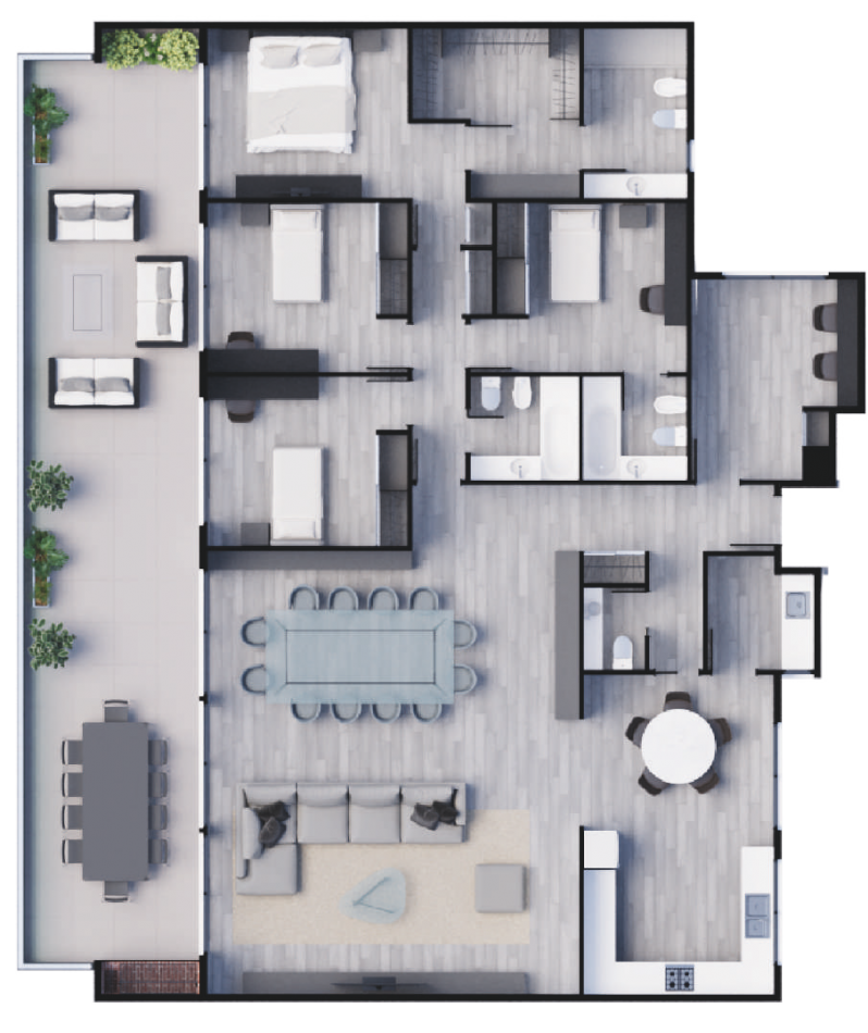 Lanzamiento proyecto PLAZA ECHEVERRIA - 3 con balcones aterrazados - FULL AMENITIES