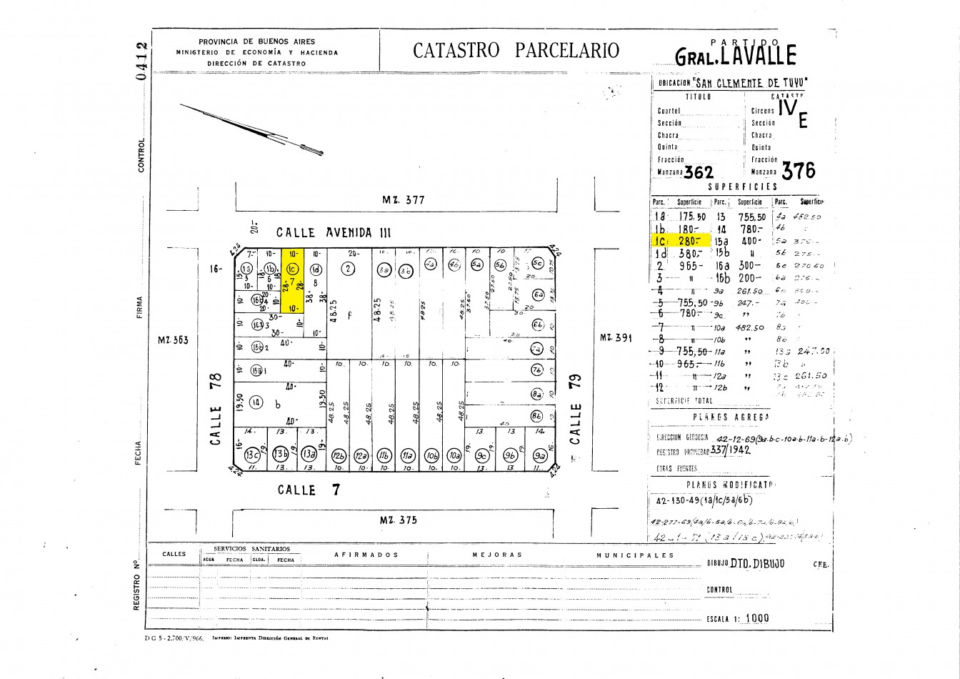 Lote 280 M2 Barrio Tala sur