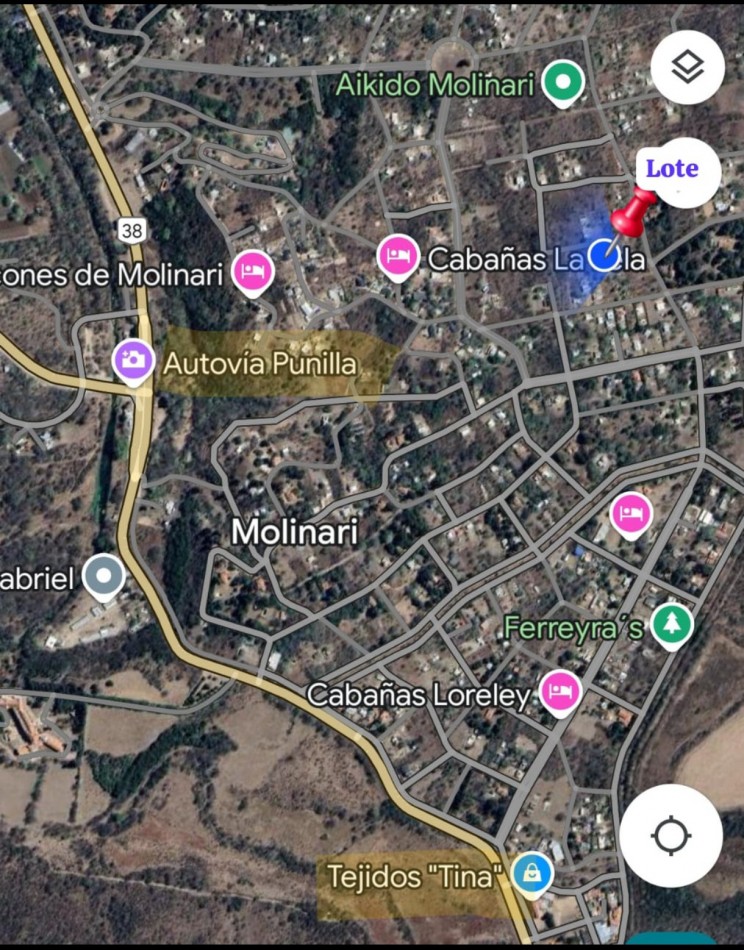 Vendo lote de 712m2 en Cosquin- Molinari Cordoba 