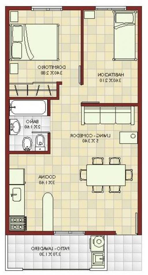 Departamento 3 ambientes Villa Sarmiento