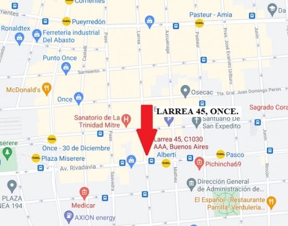 DEPARTAMENTO DE 3 AMBIENTES CON DEPENDENCIA DE SERVICIO, 1o PISO, BARRIO DE ONCE.