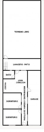 CASA DE 3 AMBIENTES CON COCHERA Y FONDO LIBRE.