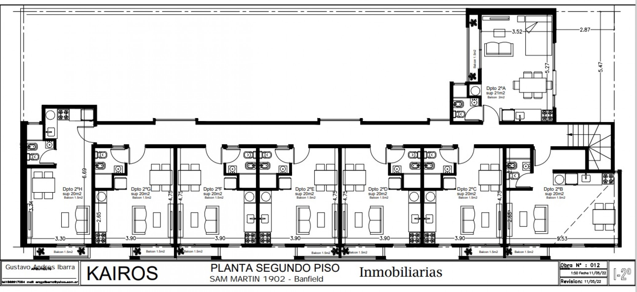 DEPARTAMENTO MONOAMBIENTE AL FRENTE, PISO 2, DTO F, CON BALCON. BANFIELD.