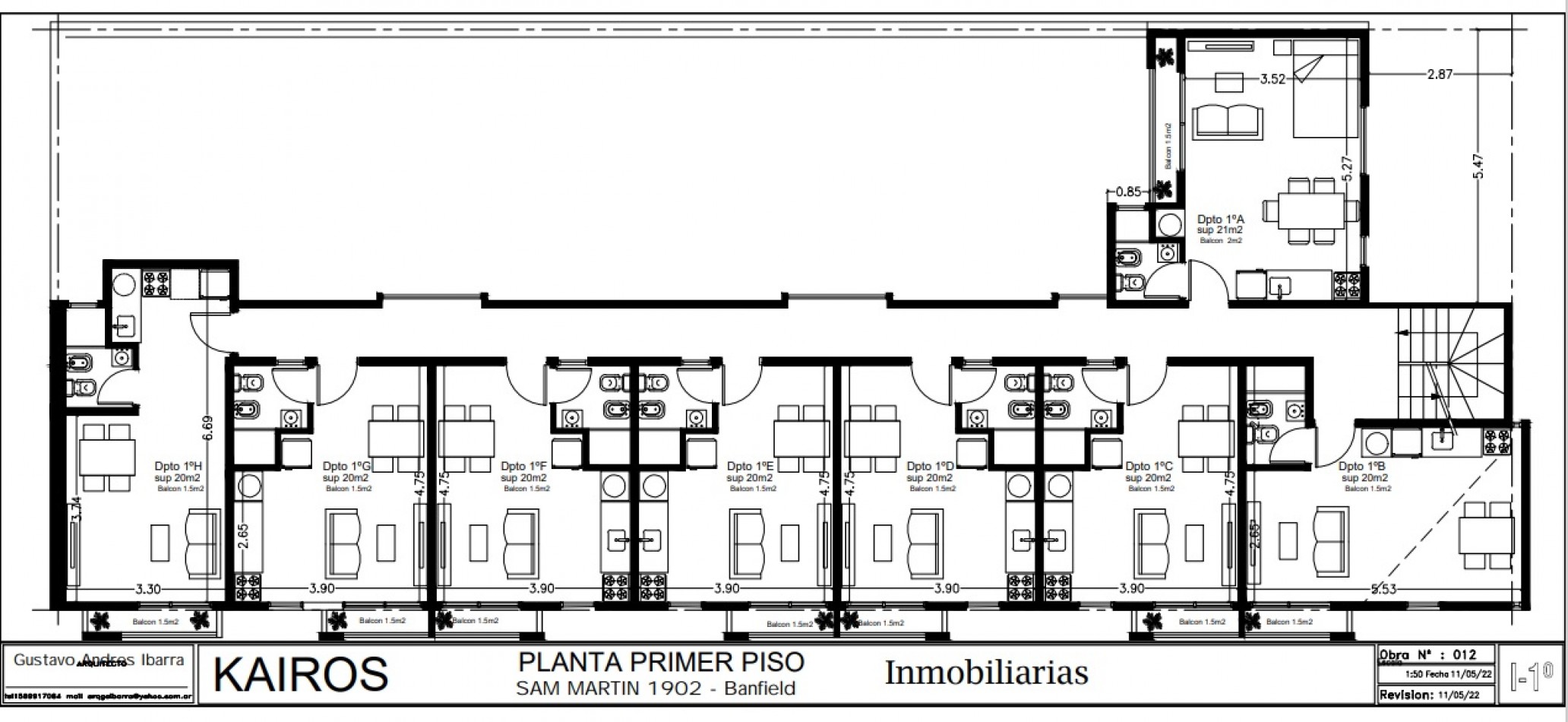 DEPARTAMENTO MONOAMBIENTE AL FRENTE, PISO 2, DTO F, CON BALCON. BANFIELD.