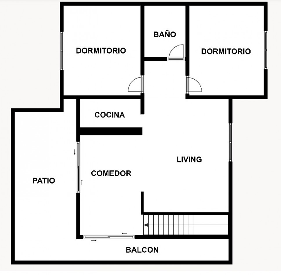 DEPARTAMENTO TIPO CASA DE 3 AMBIENTES EN PRIMER PISO AL FRENTE CON PATIO, BALCON Y COCHERA CUBIERTA. 99M2. LLAVALLOL.